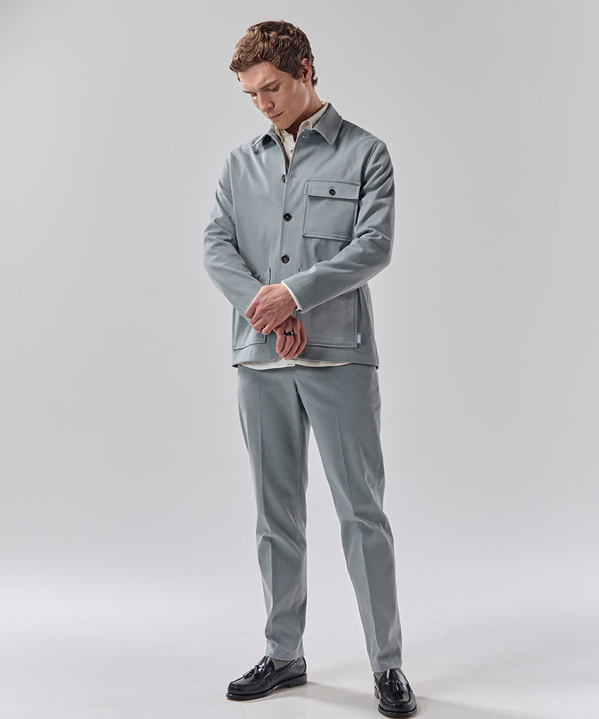 Batch LDN Men's Stone Grey Cotton Suit